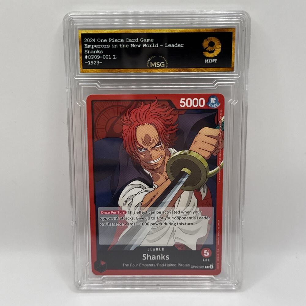 Shanks OP09-001 L Emperors in the New World One Piece English Graded 9 Mint